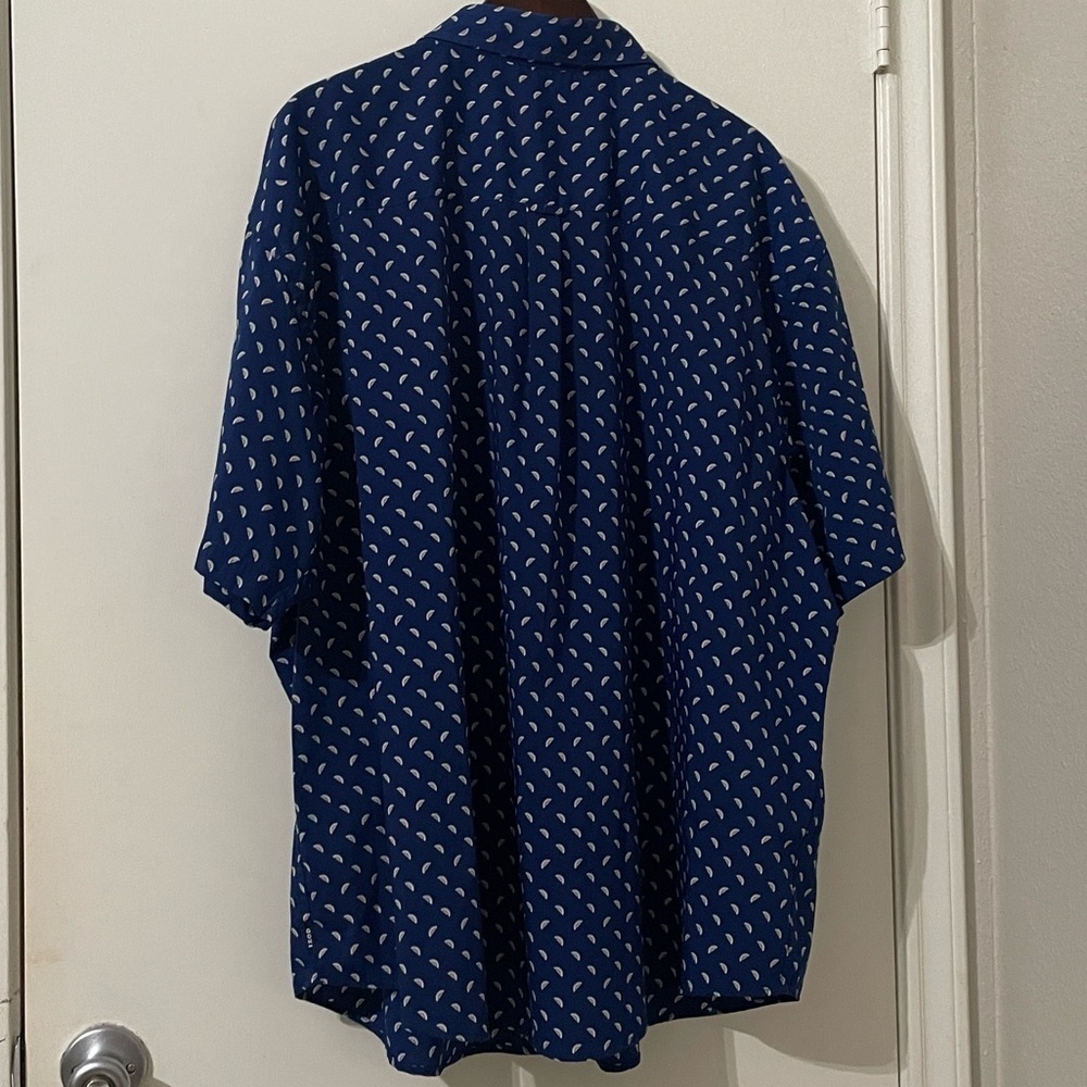 Izod Blue and Watermelon Slice Novelty Print Button Down Shirt Size 3XL - Picture 2 of 5